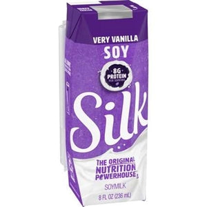 Silk Aseptic Very Vanilla Soy Milk-8 fl oz.-18/Case