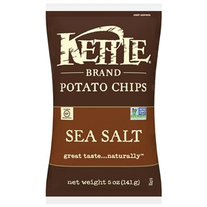 Kettle Foods Potato Chip Sea Salt-5 oz.-15/Case