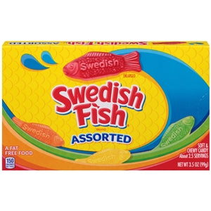 Swedish Fish Assorted Box Candy-3.5 oz.-12/Case