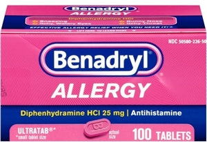Benadryl Ultra Tablets-100 Count-6/Box-12/Case