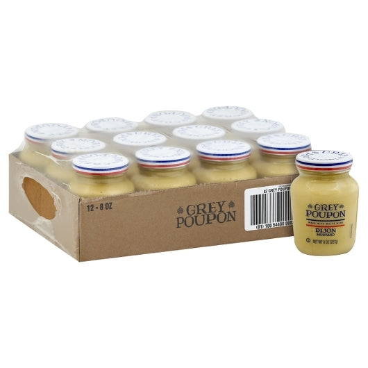 Grey Poupon Dijon Mustard Jar, 8 Ounce, 12 per Case
