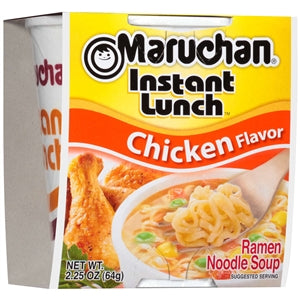 Maruchan Chicken Instant Lunch Ramen Noodles, 2.25 oz Cup (12 Packs)