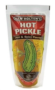 Van Holten's Large Hot And Spicy Pickle Whole Single Serve Pouch-1 Each-12/Case