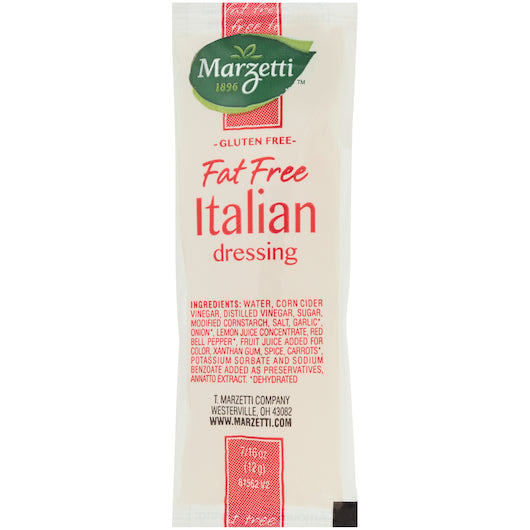 gossamer dress Marzetti Fat Free Italian Dressing Single Serve-12 Gram-204/Case MPN# 81562  – Round Eye Supply