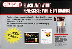 Chef-Master 24" X 36" Double Sided Board With Markers-1 Each