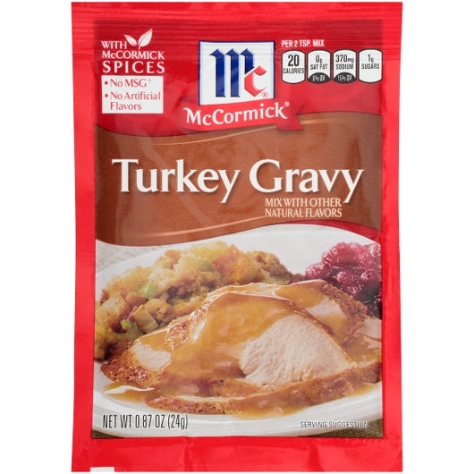 Mccormick Gravy Mix Turkey .87 oz.-0.87 oz.-24/Case