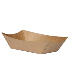 Ecosmart Paper Food Tray Polycoated 1 lb.-250 Count-4/Case