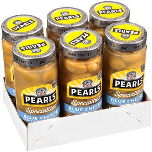 Pearls Blue Cheese Stuffed Queen Olives Jar-6.7 oz.-6/Case