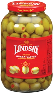 Lindsay Stuffed Queen Imported 80/90 Olives Bulk-84 oz.-4/Case