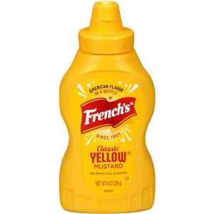 French's Classic Yellow Squeeze Mustard Bottle-8 oz.-20/Case