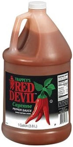 Trappey Red Devil Cayenne Pepper Hot Sauce Bulk-1 Gallon-4/Case