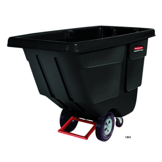 Rotomolded Tilt Truck, 202 Gal, 450 Lb Capacity, Plastic, Black