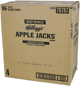 Kellogg's Reduced Sugar Whole Grain Apple Jacks Cereal-1 oz.-96/Case