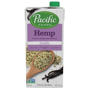 Pacific Foods Vanilla Hemp Milk 12/32 Fl Oz.