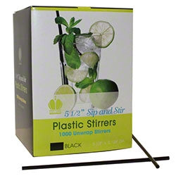 1000 Ct Stirrers Plastic Coffee Bar Black Straw Cocktail Sip Sticks Straws  5
