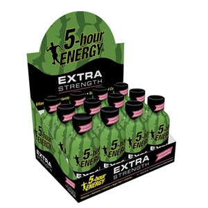 5-Hour Energy Extra Strength Strawberry Watermelon Energy Shot-1.93 fl oz.s-12/Box-18/Case