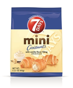 7 Days Mini Vanilla Croissant-2.12 oz.-5/Box-6/Case