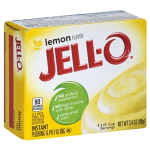 Jell-O Lemon Flavored Instant Pudding Mix-3.4 oz.-24/Case
