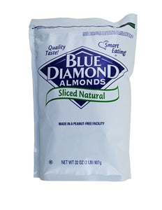 Blue Diamond Almonds Natural Sliced Almonds-2 lb.-4/Case