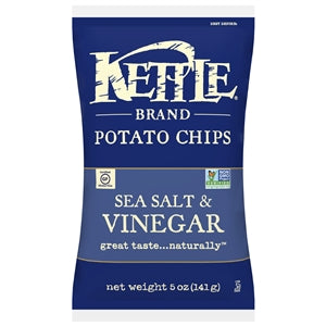 Kettle Foods Chips Sea Salt & Vinegar-5 oz.-8/Case