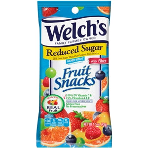 Welch's Mixed Fruit Reduced Sugar With Fiber Fruit Snack-1.5 oz.-144/Case