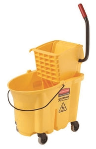 Wavebrake 2.0 Bucket/wringer Combos, Side-press, 35 Qt, Plastic, Yellow