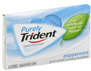 Trident Peppermint Sugar Free Gum-14 Count-12/Box-12/Case