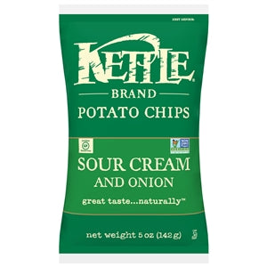 Kettle Foods Potato Chip Sour Cream & Onion-5 oz.-15/Case