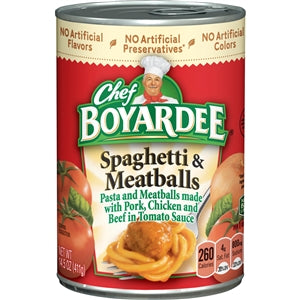 Chef Boyardee Spaghetti & Meatballs-14.5 oz.-24/Case