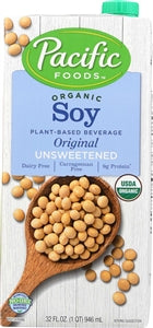 Pacific Foods Organic Original Soy Milk-32 fl oz.s-12/Case