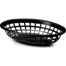 Tablecraft 8.5 Inch X 5.5 Inch X 2 Inch Black Oval Basket-36 Each-1/Case