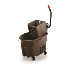 Wavebrake 2.0 Bucket/wringer Combos, Side-press, 35 Qt, Plastic, Brown