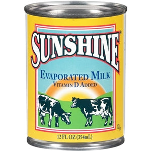 Sunshine Evaporated Milk-12 oz.-24/Case