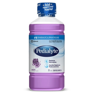 Pedialyte Beverage Flavor 1 Liter Flavored Electrolyte Solution Grape-1.05 Quart-8/Case