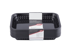 Tablecraft Cash & Carry Basket Grande Black-12 Count