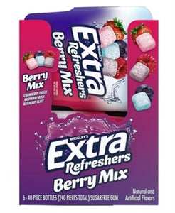 Extra Refreshers Berry Mixed Bottle-40 Piece-6/Box-4/Case