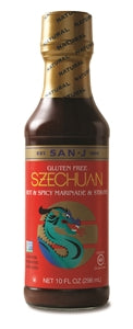 San-J International Szechwan Sauce Gluten-Free Bottle-10 fl oz.-6/Case