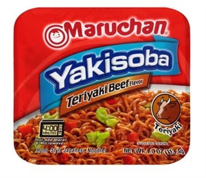 Maruchan Yakisoba Teriyaki Beef Flavored Home Style Japanese Noodles-4 oz.-8/Case