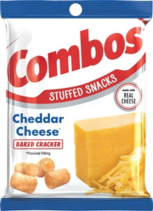 COMBOS Cheddar Cheese Pretzel Baked Snacks 6.3-Ounce Bag (Pack of 12)
