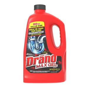 Drano Max Gel Clog Remover-80 oz.-6/Case