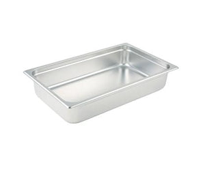 Winco Full Size 4 Inch Anti-Jam Stainless Steel Steam Pan-1 Each