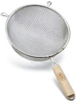 Tablecraft 10.25 Inch Double Medium Mesh Strainer-1 Each