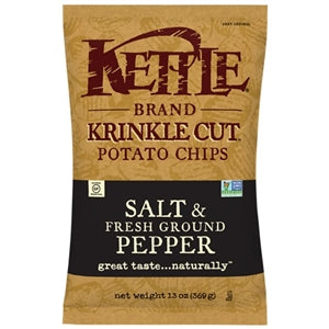 Kettle Foods Krinkle Cut Salt & Pepper-13 oz.-9/Case