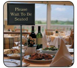 Chef-Master Black Hostess Sign With 15 Messages With Stand-1 Each