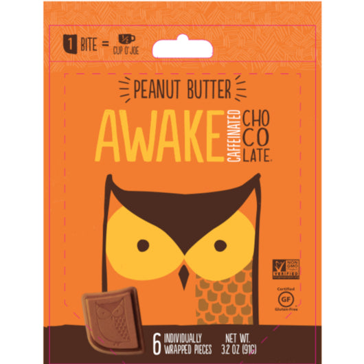 Awake Chocolate Bites Peanut Butter Milk Chocolate 10/6 Cnt.