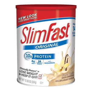 Slimfast French Vanilla Meal Replacement Drink Mix-0.8 lb.-3/Case