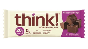 Thinkthin Chocolate Fudge Bars-2.1 oz.-10/Box-12/Case