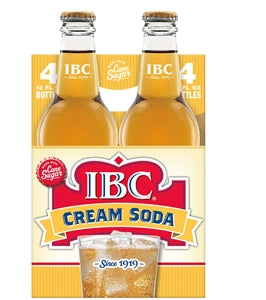 Ibc Cream Soda With Sugar Glass Bottle-12 fl oz.-4/Box-6/Case