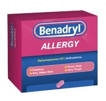 Benadryl Ultratab Allergy Antihistamine Tablets-120 Count-12/Case