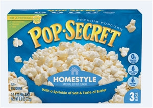 Pop Secret Homestyle Popcorn-9.6 oz.-6/Case